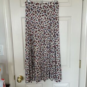 Vintage California Influence floral cottage core button skirt | M